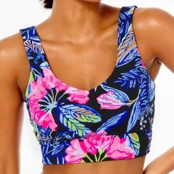 LILLY PULTIZER San Remo Floral Sports Bra Size XXS NEW - Picture 3 of 3